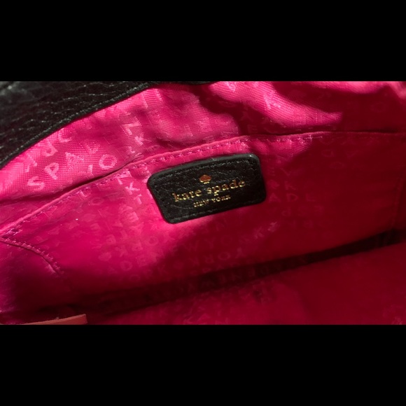 Kate Spade ♠️ Black Leather Cross Body - Picture 2 of 3